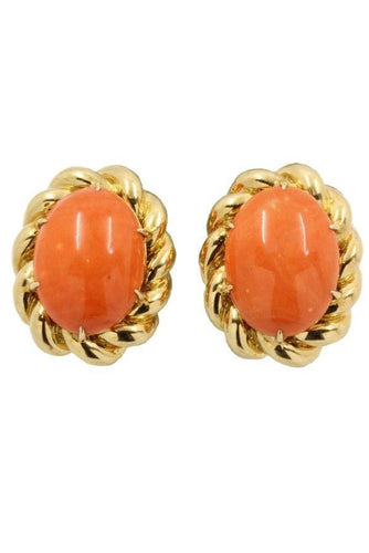 Boucles d'oreilles Boucles d'oreilles clips corail 58 Facettes 31161