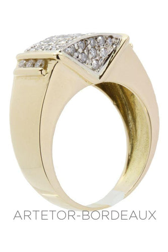 Bague 56 Bague moderne pavage diamants 58 Facettes 30301