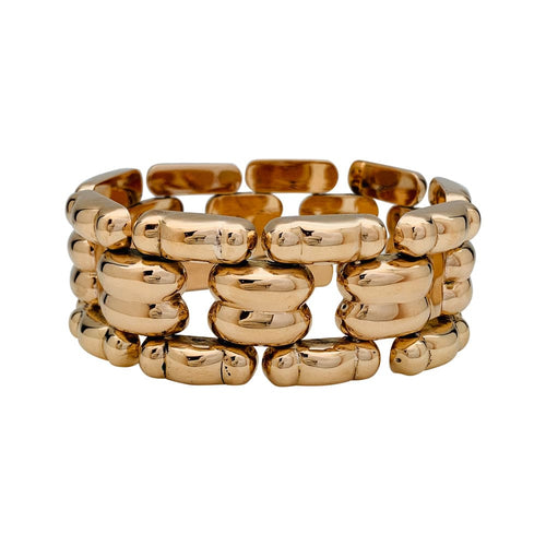 Bracelet Bracelet "Tank" en or rose. 58 Facettes 29679