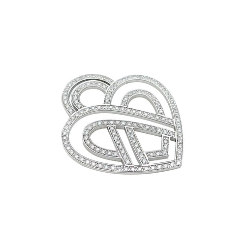 Pendentif Pendentif Poiray, "Coeur Fil", or blanc, diamants. 58 Facettes 30212