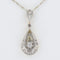 Pendentif Pendentif ancien goutte diamants et sa chaine 58 Facettes 18-276