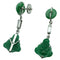 Boucles d'oreilles Boucles d'oreilles "Bouddha" en or blanc, jadéite et diamants. 58 Facettes 8188