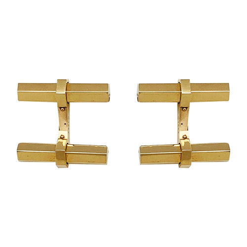 Boutons de manchette Boutons de manchette Cartier en or jaune, acier et onyx. 58 Facettes 30573