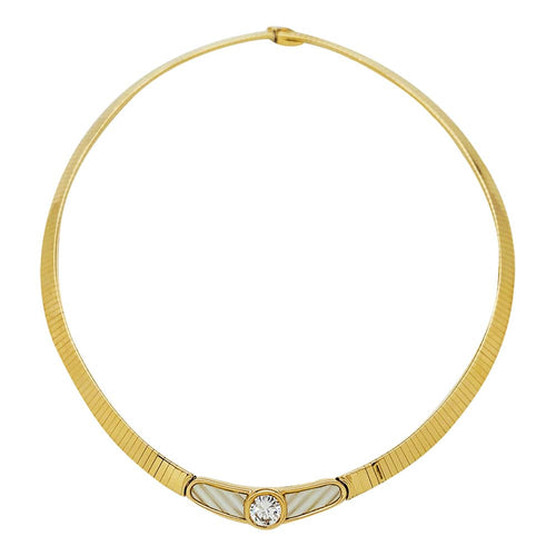 Collier Collier Mauboussin, "Nadia", or jaune, nacre, diamant 1.42 cts. 58 Facettes 30501