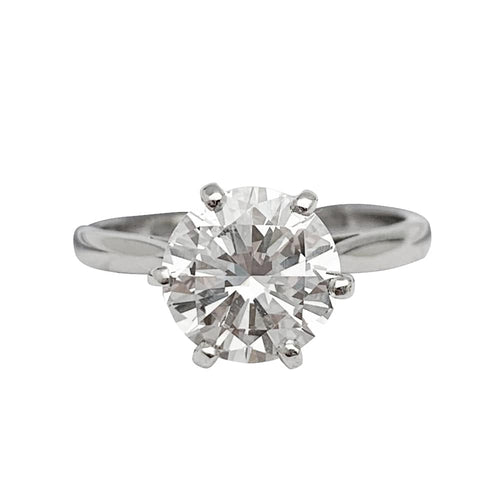 Bague Bague Solitaire 1.86 carats F SI1, or blanc. 58 Facettes 30301