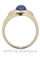 Bague 64 Jonc anglais saphir étoilé et diamants 58 Facettes 34631