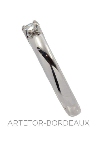 Bague 51 Solitaire diamant 0.22 carat 58 Facettes 29251