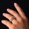 Bague 54 Bague or blanc satiné diamants 58 Facettes ANSETAB-54