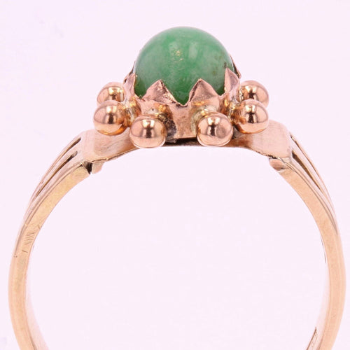 Bague 54 Bague ancienne jade or rose 58 Facettes 06-058-50