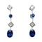 Boucles d'oreilles Boucles d'oreilles Chaumet, "Clarisse", en or blanc, saphirs et diamants. 58 Facettes 23684