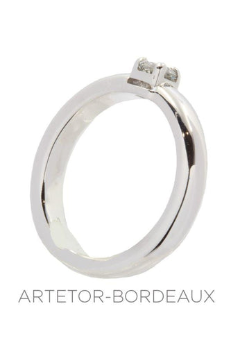 Bague 51 Solitaire diamant 0.22 carat 58 Facettes 29251