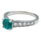 Bague 57 Bague émeraude en or blanc et diamants. 58 Facettes 30589