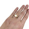 Bague 51 Bague platine et or jaune diamant rectangulaire brillanté, 2 carats. 58 Facettes 29488