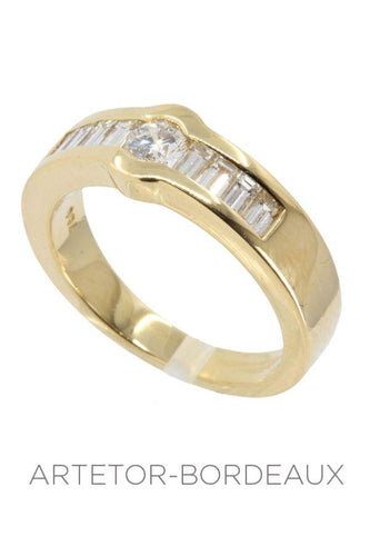 Bague 55 Bague diamants baguette 58 Facettes 33541