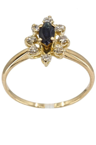 Bague Bague saphir entourage diamants 58 Facettes 37261