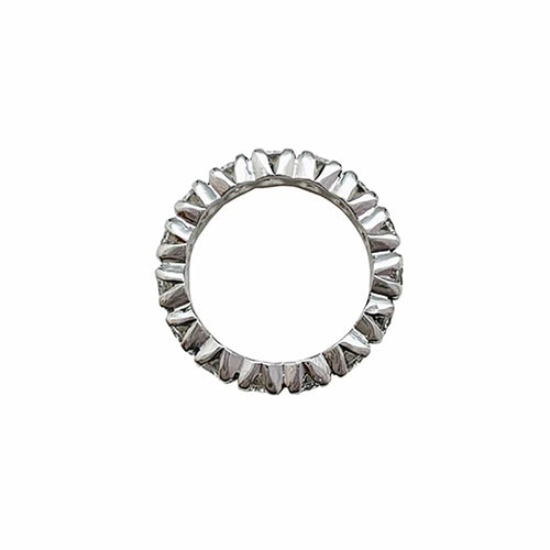 Bague 56 Alliance tour complet or blanc. 58 Facettes 30613