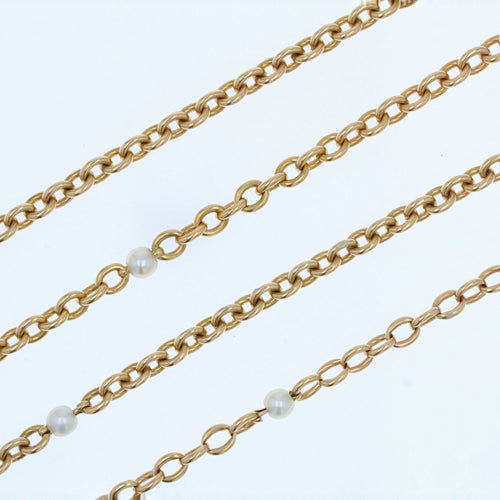 Collier Sautoir ancien perles fines et or 58 Facettes 21-252