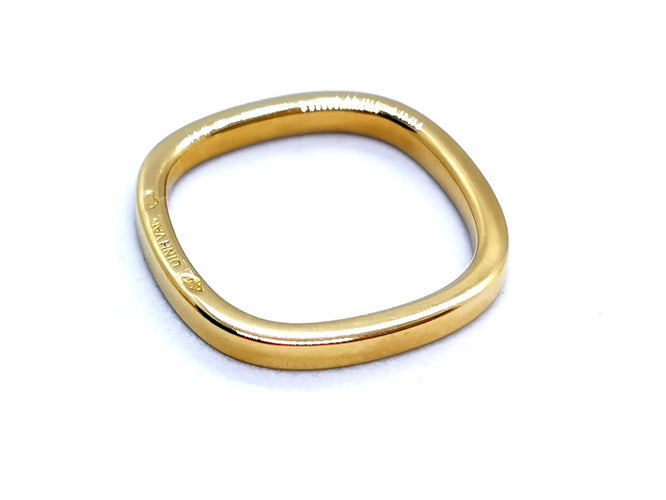 Bague 50 Dinh Van Bague Alliance Alliance carrée Or jaune 58 Facettes 1074971CN