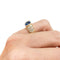 Bague 53 Bague en or jaune, diamants et saphir. 58 Facettes 30520