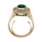 Bague 58 Bague Mellerio en or jaune, émeraude et diamants. 58 Facettes 29028-1