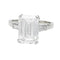 Bague 56 Solitaire diamant taille émeraude 3,82 carats, or et platine. 58 Facettes 30492