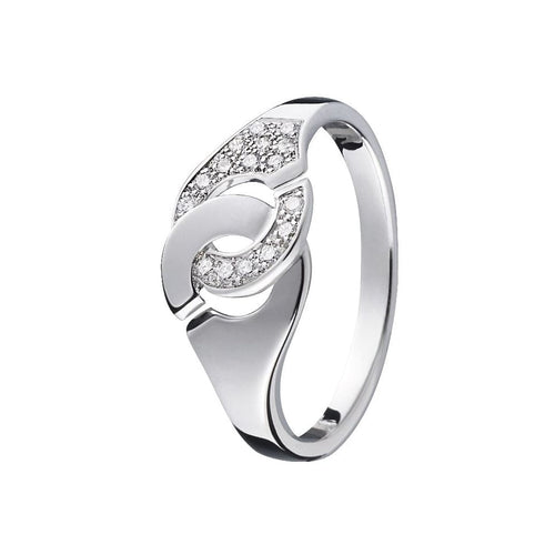 Bague 51 Bague Dinh Van "Menottes R8" en or blanc, diamants. 58 Facettes 30380