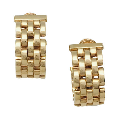 Boucles d'oreilles Boucles d'oreilles Cartier maille panthère en or jaune. 58 Facettes 27054