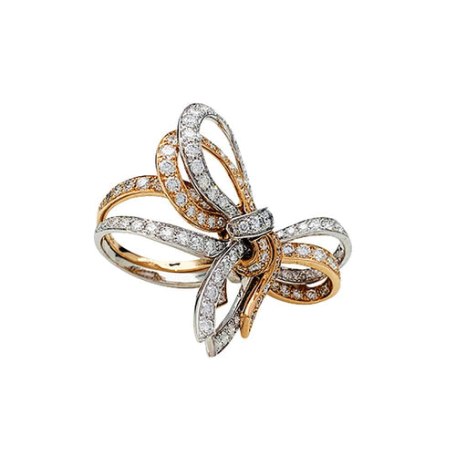 Bague 52 Bague Van Cleef & Arpels, "Double Noeud", or blanc, or rose, diamants. 58 Facettes 30614