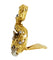 Boucles d'oreilles Boucles d'oreilles Zolotas "Poissons" en or jaune, platine et diamants. 58 Facettes 30398