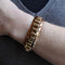 Bracelet Bracelet tank or maille épi articulée 58 Facettes 16-360