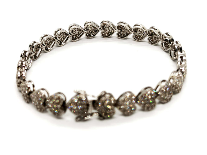 Bracelet Bracelet Coeur Or blanc Diamant 58 Facettes 1142795CD