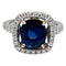 Bague 52 Bague saphir et diamants, or blanc et jaune. 58 Facettes 30351