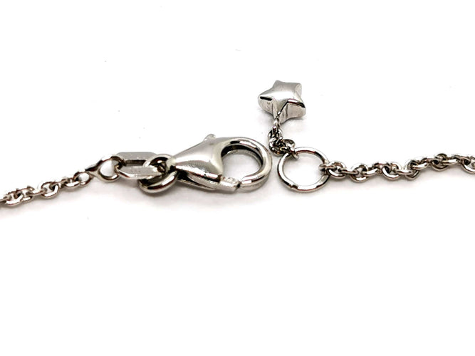 Collier Collier Chaîne + pendentif Or blanc Diamant 58 Facettes 1139156CN