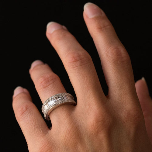 Bague 51 Bague Diamants baguettes 58 Facettes 09-010-2508506-53