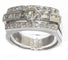 Bague Bague rectangulaire Or gris et diamants 58 Facettes