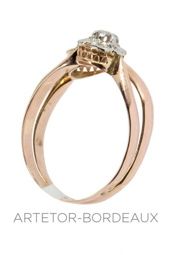 Bague 54 Toi et moi ancien 58 Facettes 34301