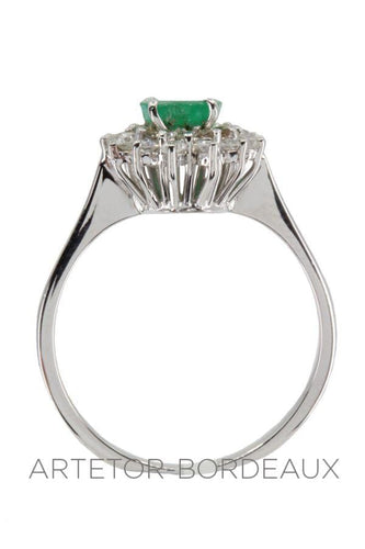 Bague 53 Bague marguerite émeraude 58 Facettes 35861