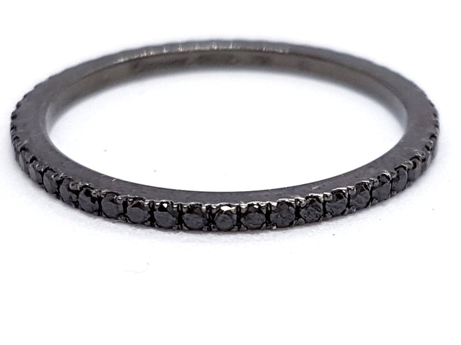 Bague 51 Etername Bague Pure Or noir Diamant 58 Facettes 06209CD