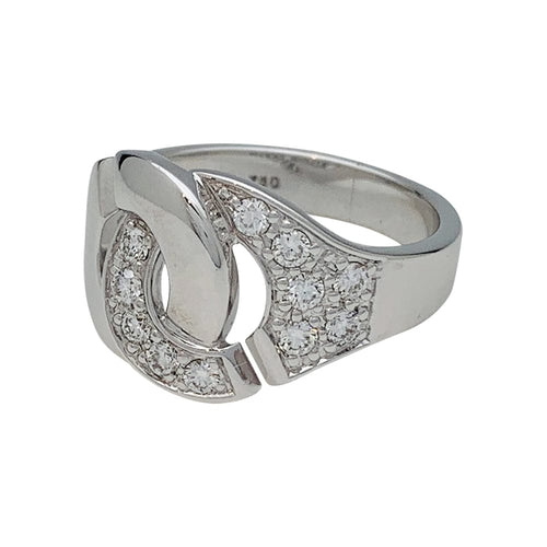 Bague 53 Bague Dinh Van, "Menottes R12", or blanc, diamants. 58 Facettes 29973