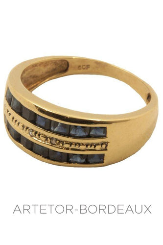 Bague 58 Bague saphirs moderne 58 Facettes 4201