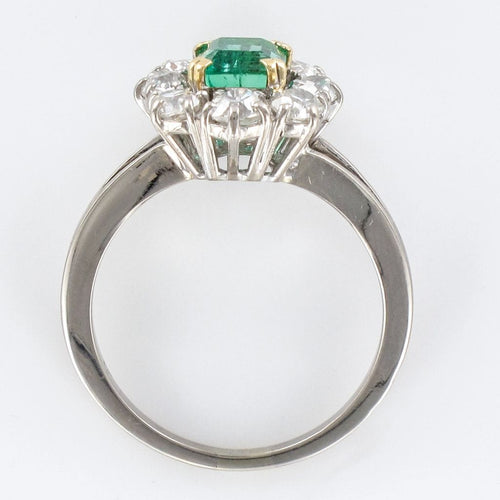 Bague 59 Bague marguerite émeraude et diamants 58 Facettes 19-317-51
