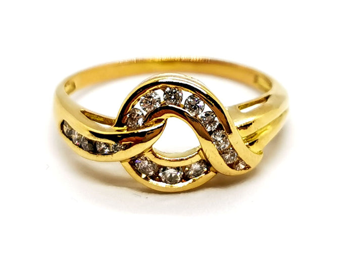 Bague 58 Bague Or jaune Diamant 58 Facettes 1167355CD