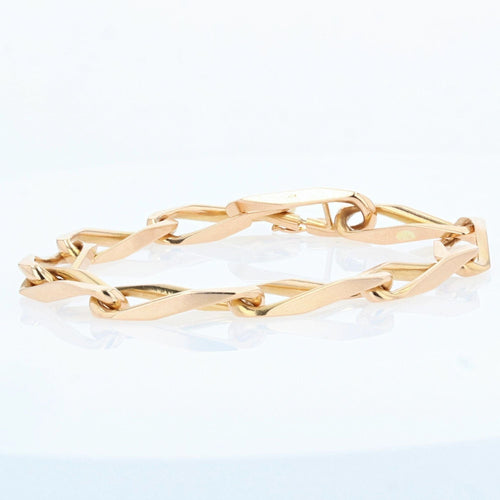 Bracelet Bracelet en or rose maille figaro torsadée 58 Facettes 21-166