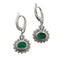 Boucles d'oreilles Boucles d'oreilles en blanc, émeraudes et diamants 58 Facettes 30397