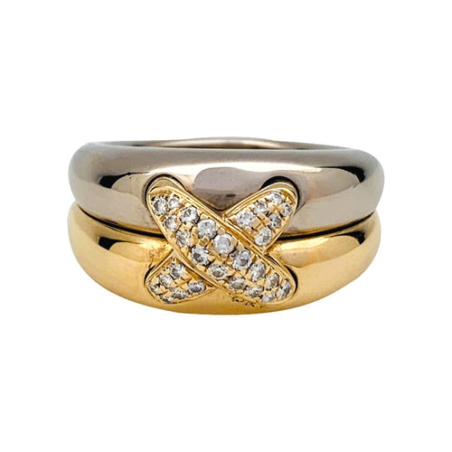 Bague 56 Bague Chaumet, "Liens", deux ors et diamants. 58 Facettes 29871