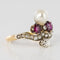 Bague 58 Bague ancienne duchesse rubis diamants et perle fine 58 Facettes 17-151-58-1