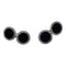 Boutons de manchette Boutons de manchette 1910 en or, argent, onyx et diamants. 58 Facettes 30254