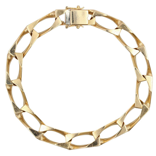 Bracelet Bracelet en or gourmette limée 58 Facettes 21-149