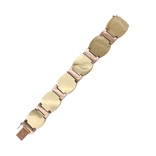 Bracelet Bracelet tank en or jaune et or rose. 58 Facettes 29818
