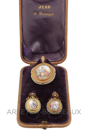 Boucles d'oreilles Parure miniature ancienne 58 Facettes 21661